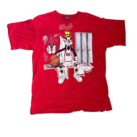Rare Vintage Disney Goofy T- Shirt Basketball Locker Room Single Stitch 90’s XL - Picture 1 of 3